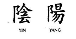 yin yang calligraphie