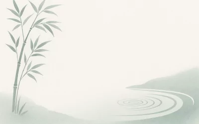 Wu wei : agir sans forcer — bambou et ondes d’eau, symbole d’action naturelle