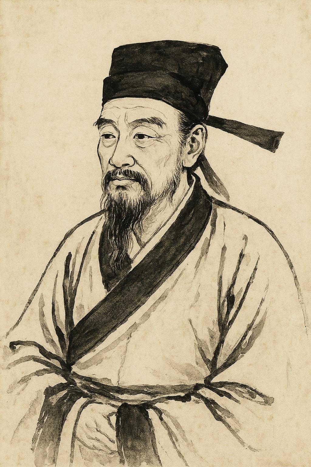 Portrait d'un érudit chinois